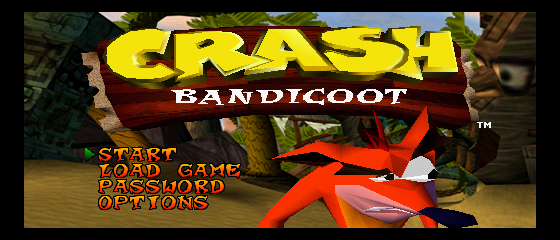 Crash Bandicoot Title Screen